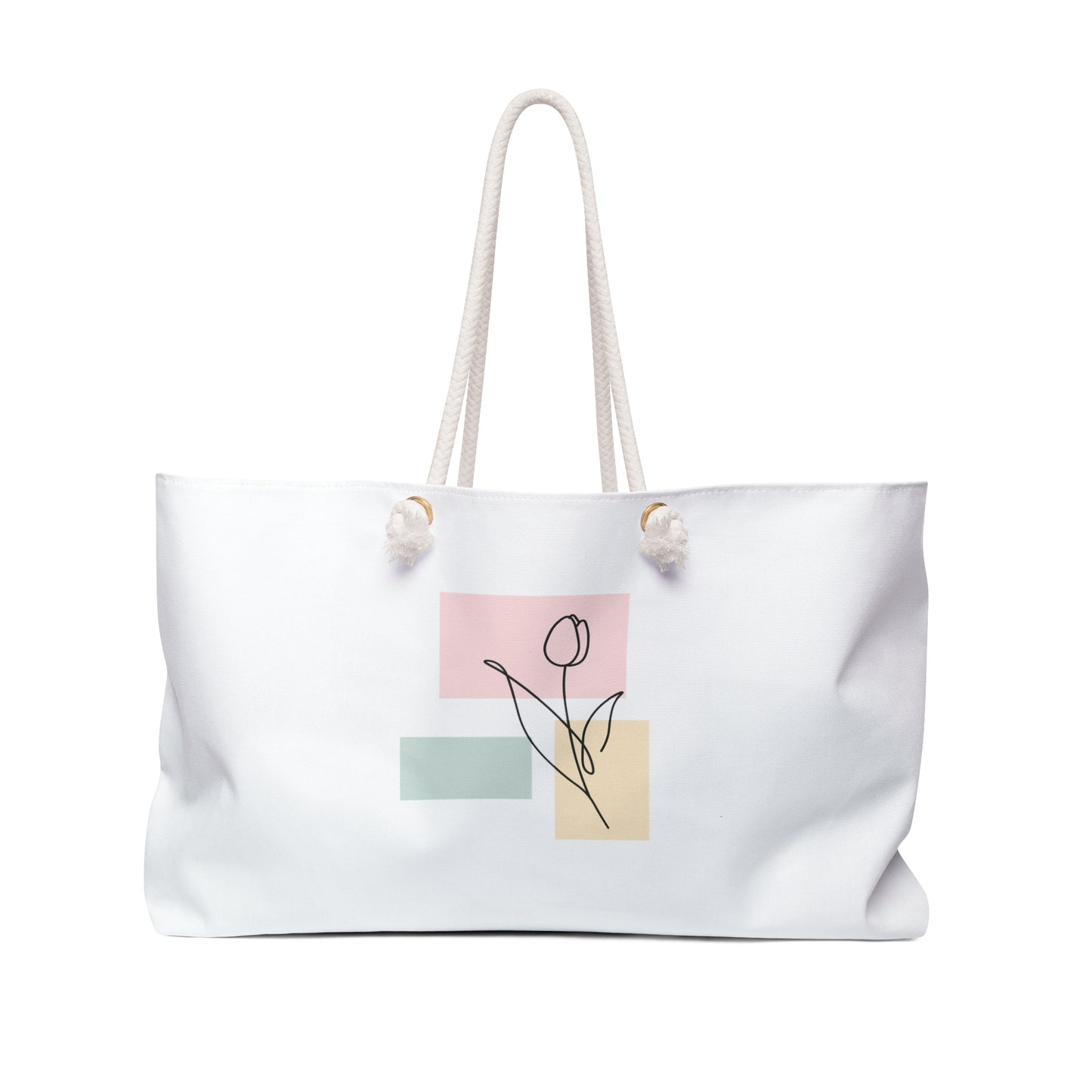 Pastel Flowers Oversized Beach Bag
