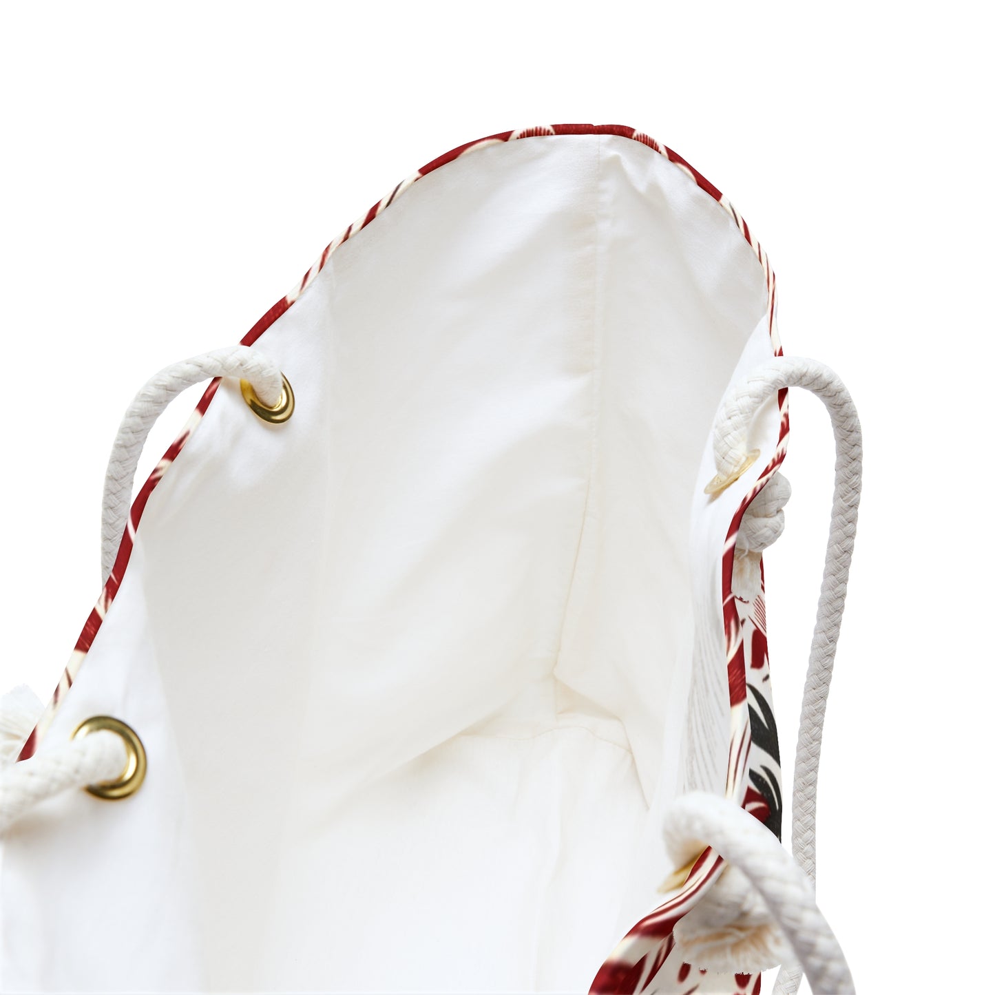 Crimson Floral Oversized Beach Bag
