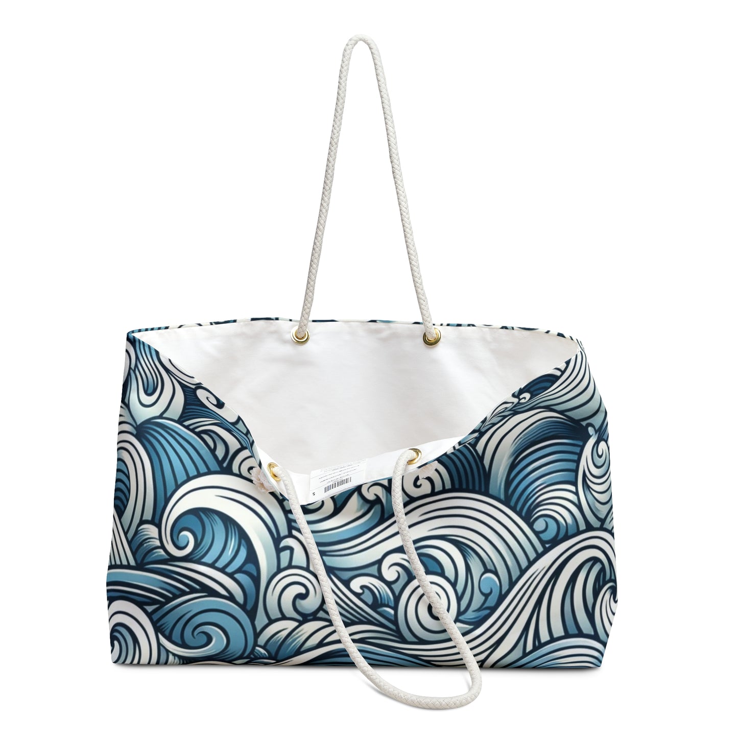 Azure Waves Oversized Weekender Beach Bag