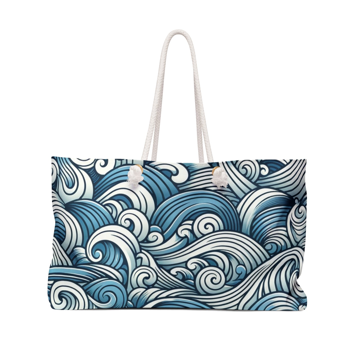 Azure Waves Oversized Weekender Beach Bag